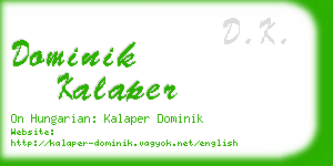dominik kalaper business card
